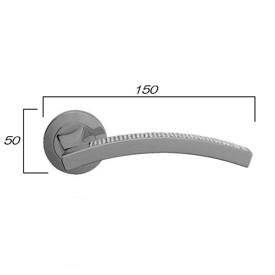 スワロスキー社製　クリスタル　レバーハンドル空錠　PROFILO MESH　丸座 [1041RO102]