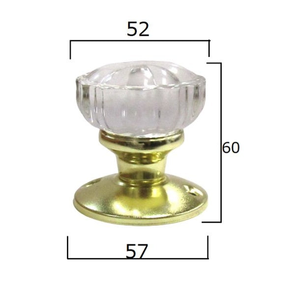 ガラス製両ノブ　丸座　金色　空錠セット　CASABONITA 　WJ2317 [WJ2317]
